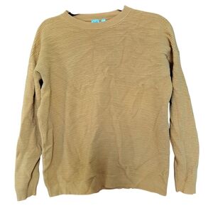 Twik Mustard Yellow Ribbed Knit Sweater | Size XS (Men's)